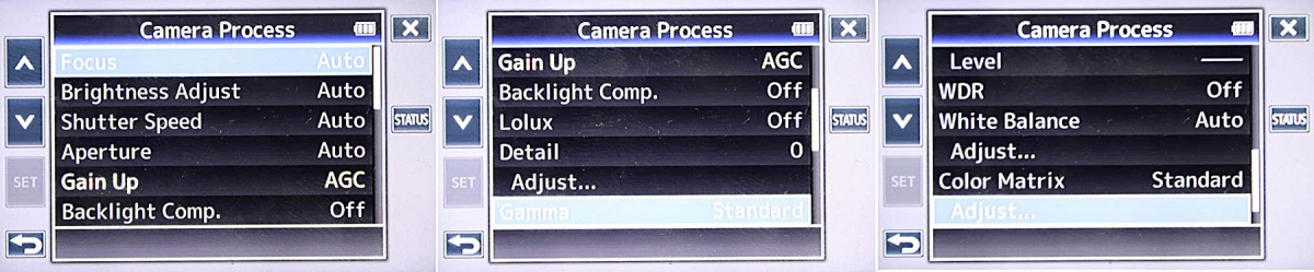 Ukázka z nabídek videokamery JVC GZ-RY980... Ukázka z nabídek videokamery JVC GZ-RY980...