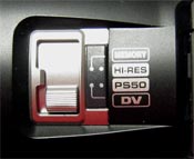 Detail přepínače nahrávacích módů (Klikni pro zvětšení)