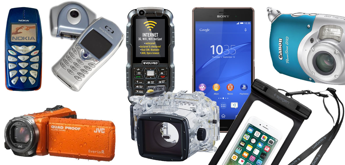 Ukázky vodotěsných přístrojů a obalů neboli pouzder Ukázky vodotěsných přístrojů a obalů neboli pouzder