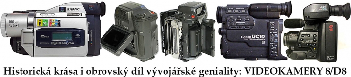 Zleva Formát Digital8 a analogové Videokamery Video8 Zleva Formát Digital8 a analogové Videokamery Video8
