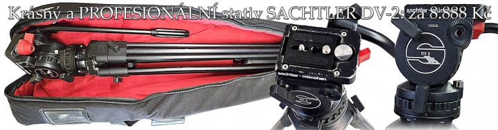 PROFESIONÁLNÍ stativ s kvalitní hlavou: SACHTLER DV-2 PROFESIONÁLNÍ stativ s kvalitní hlavou: SACHTLER DV-2
