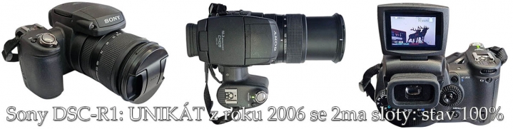NÁDHERNÝ Fotoaparát Sony DSC-R1 z roku 2006 je IN NÁDHERNÝ Fotoaparát Sony DSC-R1 z roku 2006 je IN