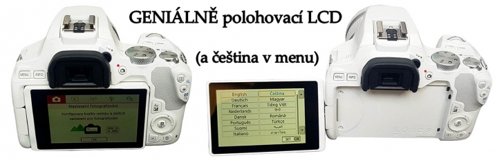 GENIÁLNĚ výklopný LCD u modelů Canon EOS 250D... GENIÁLNĚ výklopný LCD u modelů Canon EOS 250D...