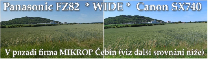 Panasonic FZ82 versus Canon SX740 - srovnání ŠÍRA Panasonic FZ82 versus Canon SX740 - srovnání ŠÍRA