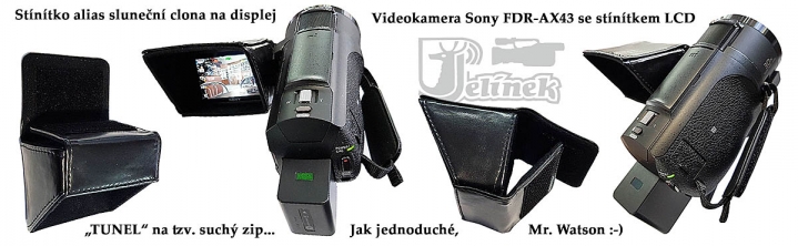 Sluneční clona neboli stínítko na displej Videokamery... Sluneční clona neboli stínítko na displej Videokamery...
