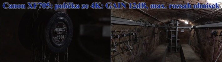 Canon XF705: TELE versus WIDE ze formátu 4K, šero Canon XF705: TELE versus WIDE ze formátu 4K, šero