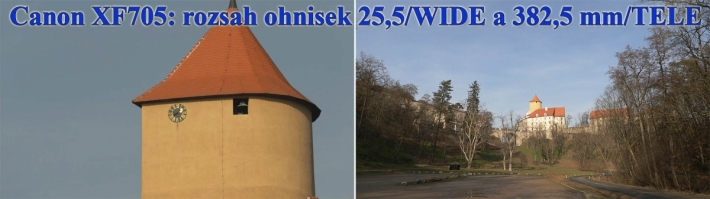 Demonstrace rozsahu transfokátoru - Canon XF705 Demonstrace rozsahu transfokátoru - Canon XF705