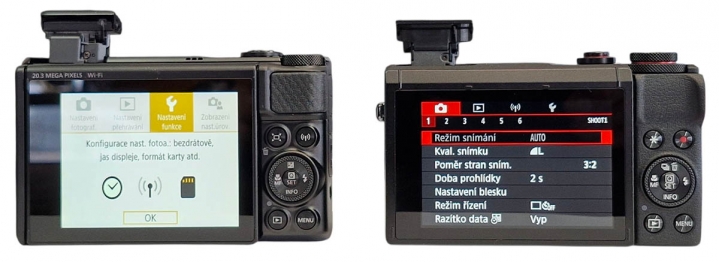 Canon PS-SX740 versus G7X MIII: detail LCD s MENU... Canon PS-SX740 versus G7X MIII: detail LCD s MENU...