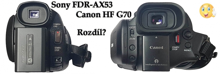 Srovnání velikostí AX53 a HF G70 zezadu - v měřítku... Srovnání velikostí AX53 a HF G70 zezadu - v měřítku...