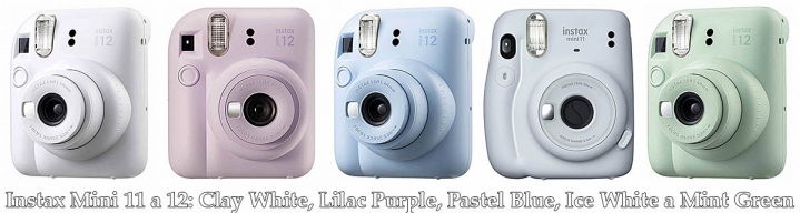 PĚT z barevných verzí zábavné řady Instax Mini 11+12 PĚT z barevných verzí zábavné řady Instax Mini 11+12