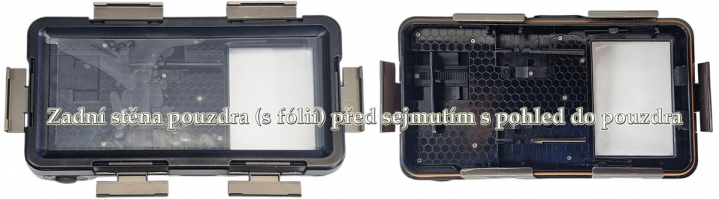 Podvodní pouzdra IPX8: názorné detaily s víkem a bez Podvodní pouzdra IPX8: názorné detaily s víkem a bez