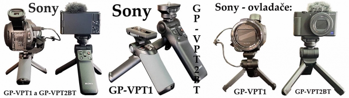 Bezdrátový a kabelový ovladač Sony GP-VPT1 a VPT2BT Bezdrátový a kabelový ovladač Sony GP-VPT1 a VPT2BT