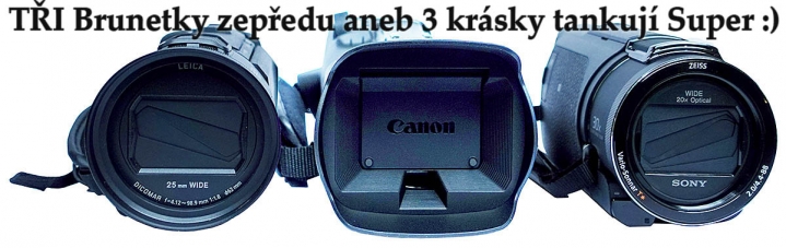 Všechny tři porovnávané kamery v detailech zepředu... Všechny tři porovnávané kamery v detailech zepředu...