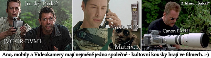 Videokamery a Mobily mívají zajímavé role ve filmech Videokamery a Mobily mívají zajímavé role ve filmech