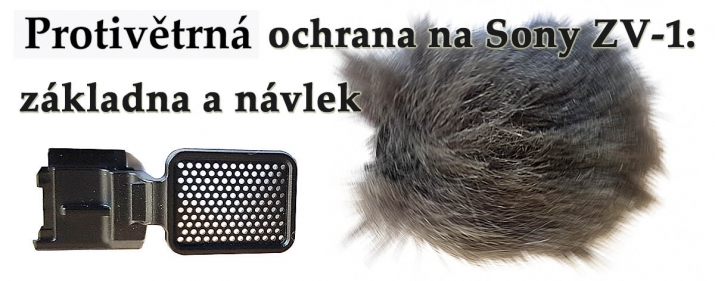 Protivětrná ochrana pro Sony ZV-1: držák a kožešina Protivětrná ochrana pro Sony ZV-1: držák a kožešina